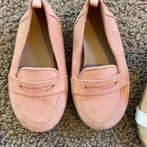 Pink loafers